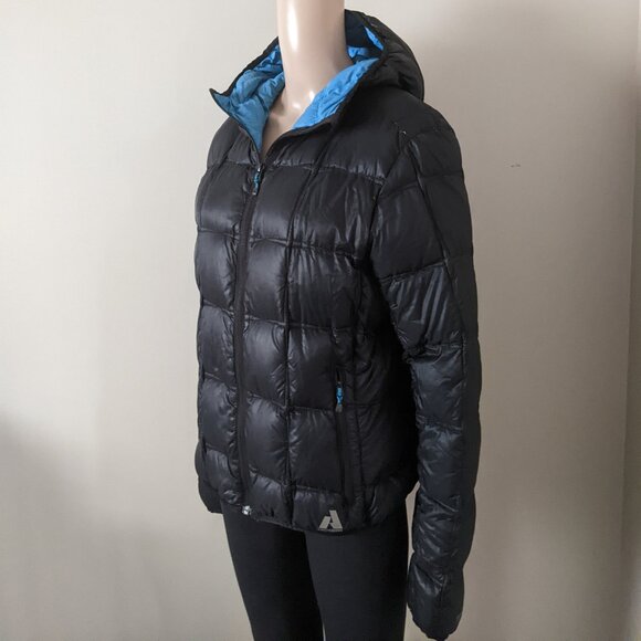 Eddie Bauer premium goose down puffer black jacket coat, women's medium - Picture 2 of 11